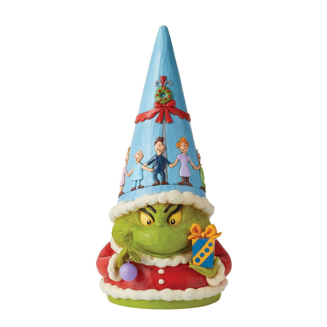 Grinch Gnome Holding Present