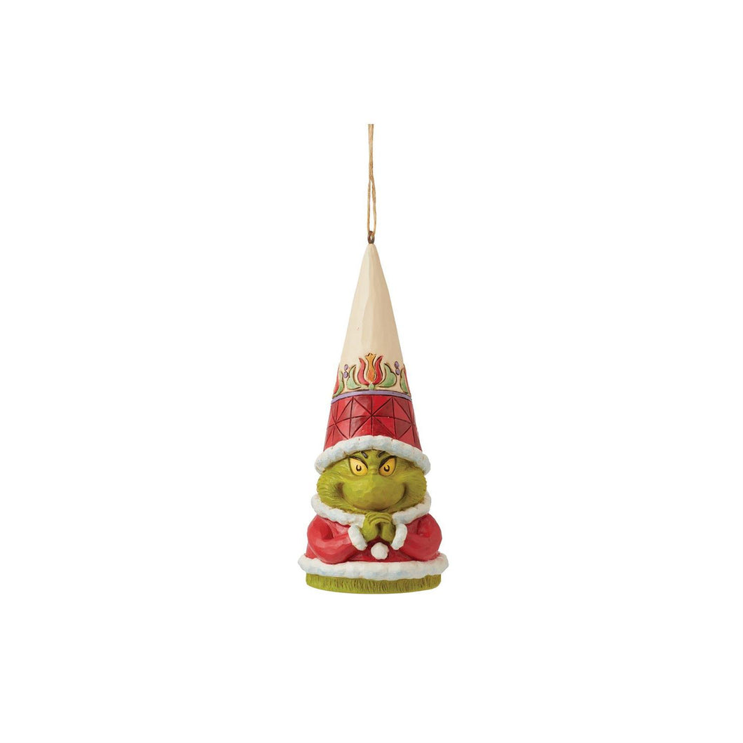 Grinch Gnome Hand Clenched Ornament