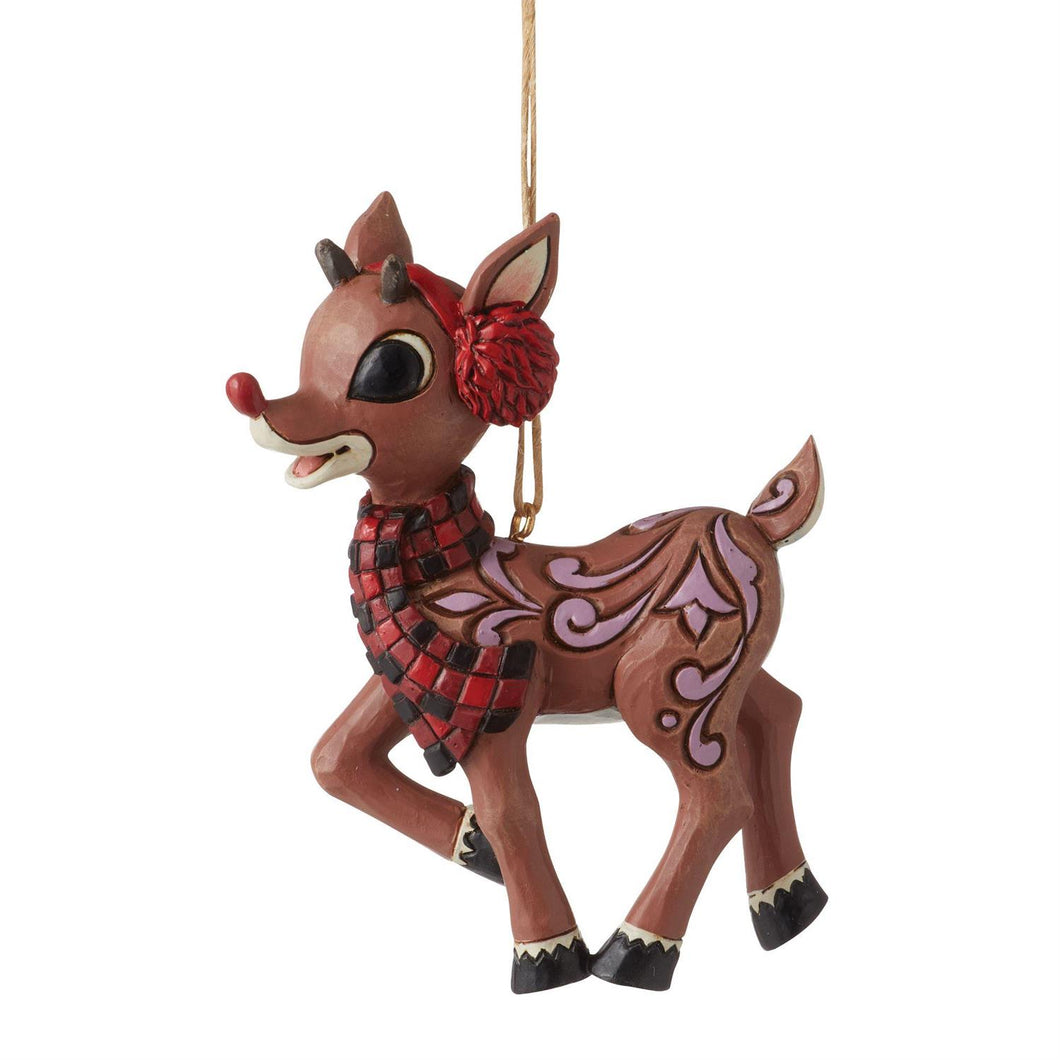Rudolph with Earmuffs Ornaments