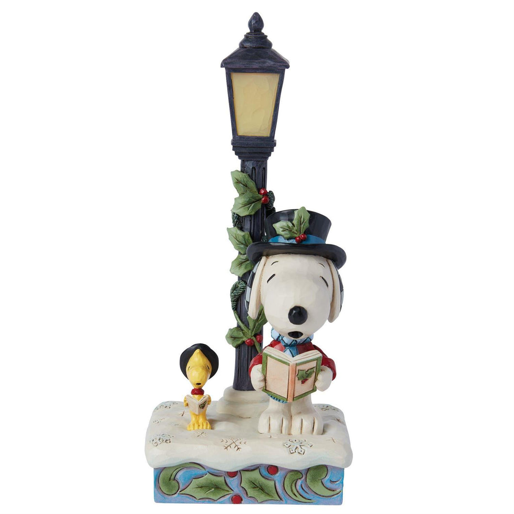 Snoopy and Woodstock by Lamp Post