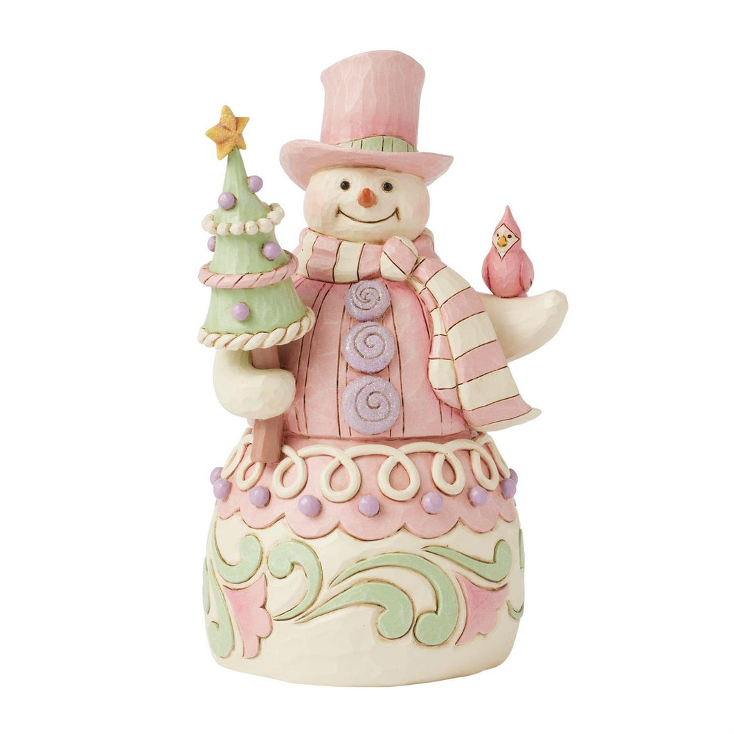 Sweets Snowman with Tree and Cardinal