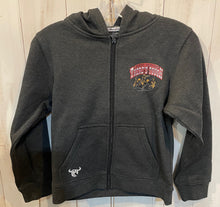 Load image into Gallery viewer, Youth Full Zip Hoodie Heather Black
