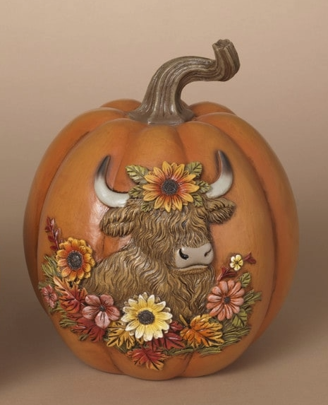 Pumpkin with Highland Cow Image 1