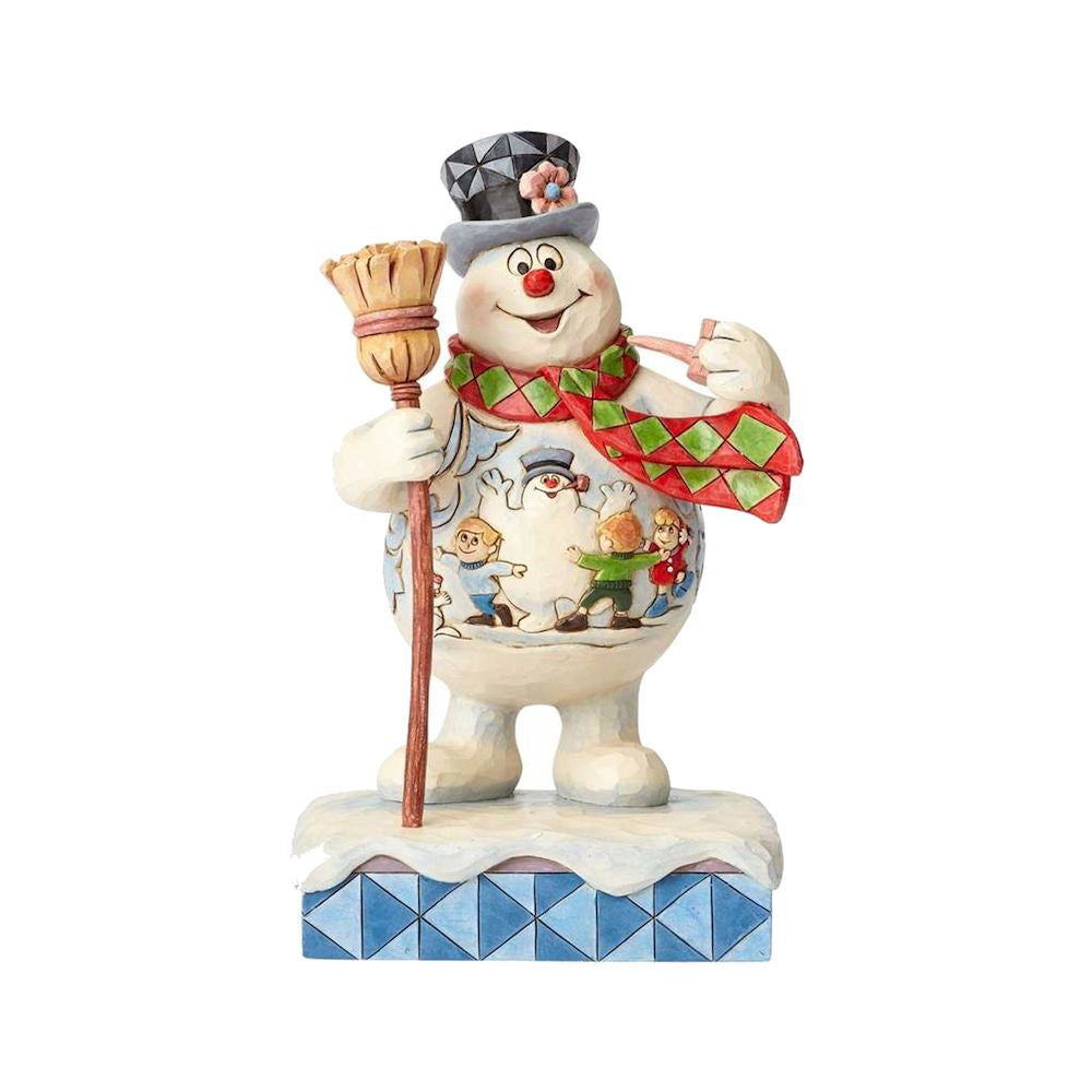 Frosty with Scene on Belly, Happy Birthday