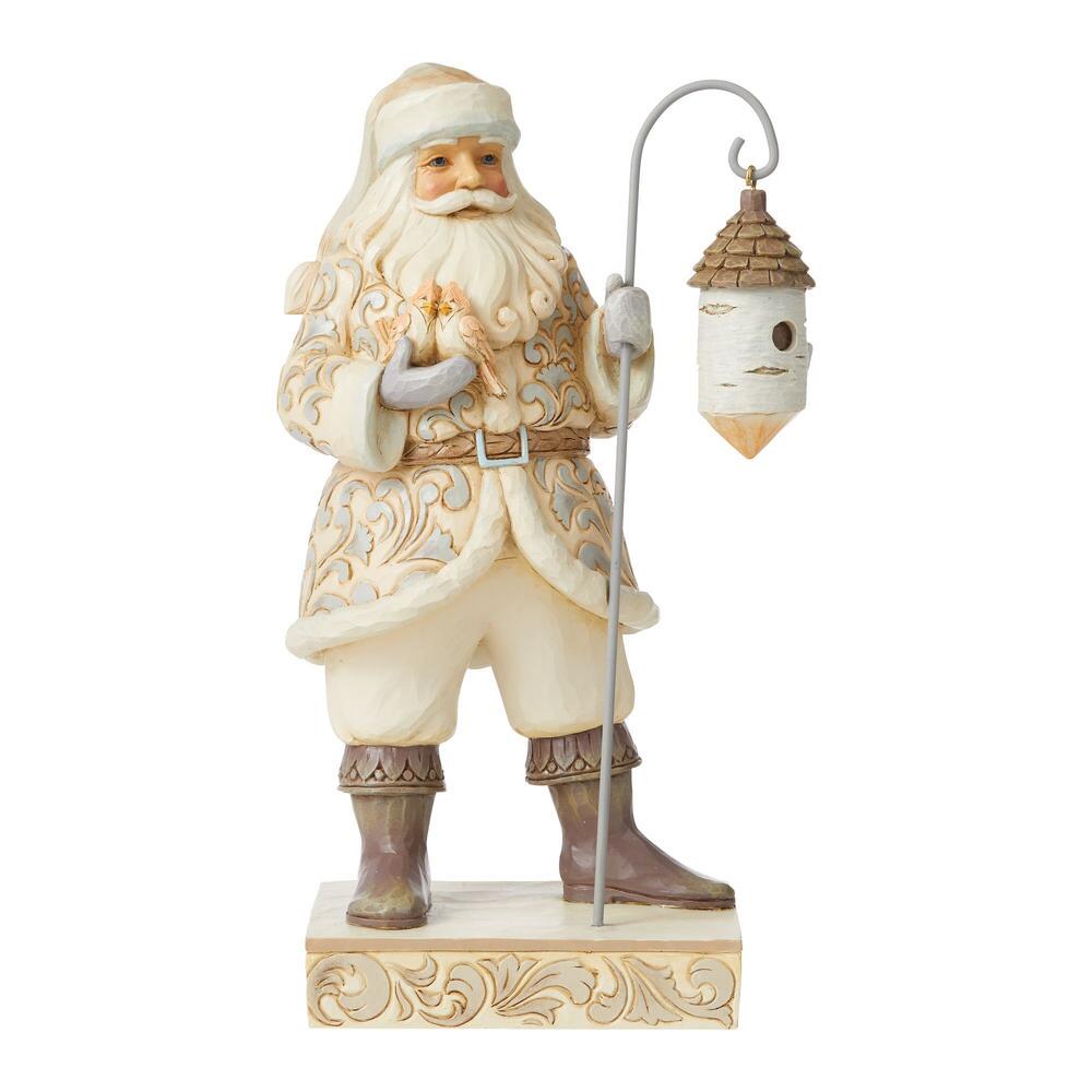 Woodland Santa with Birch Birdhouse