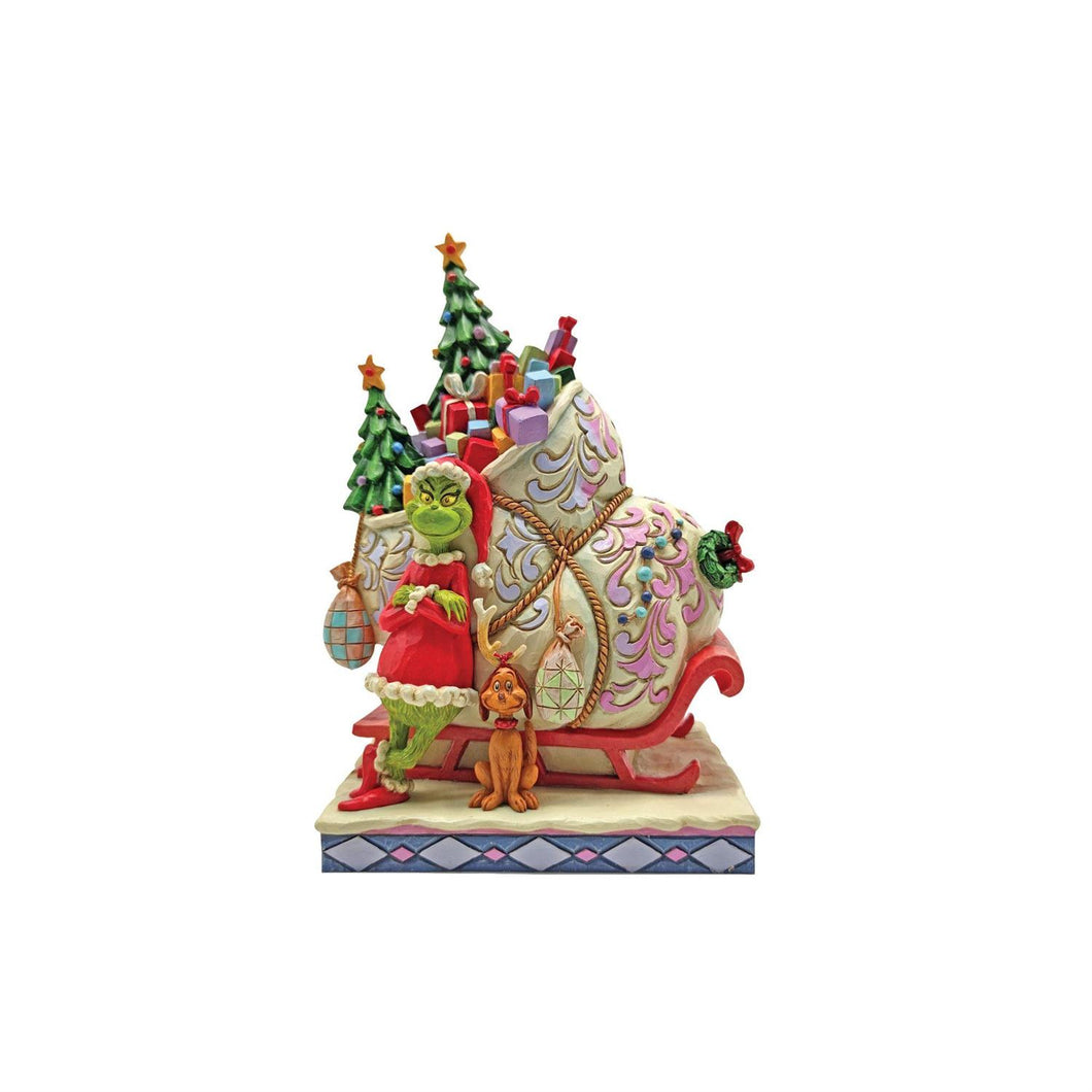 Grinch Standing By Sleigh