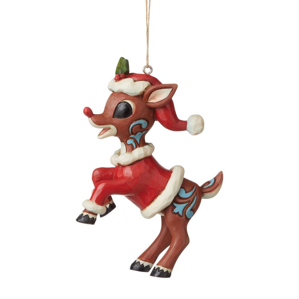 Rudolph in Santa suit