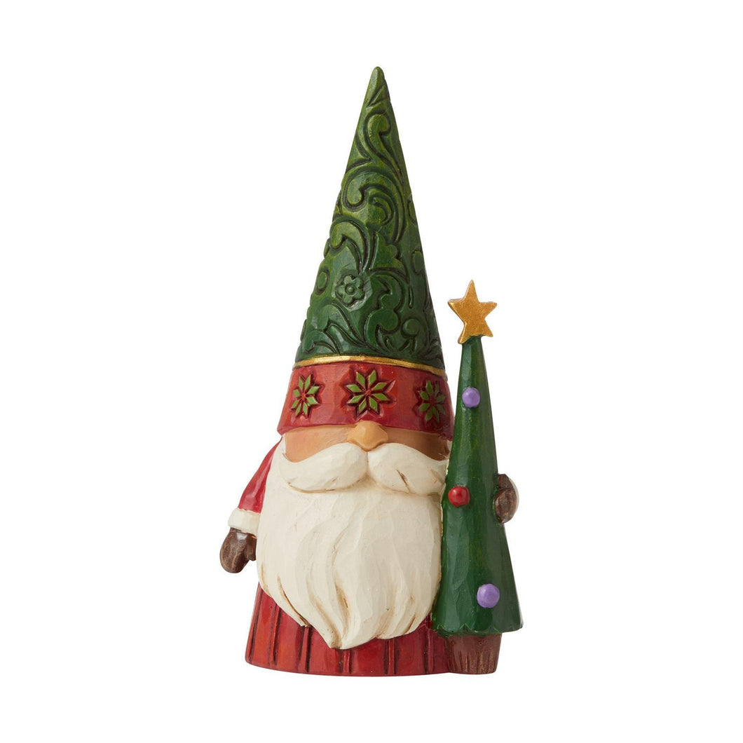 Christmas Gnome Holding Tree