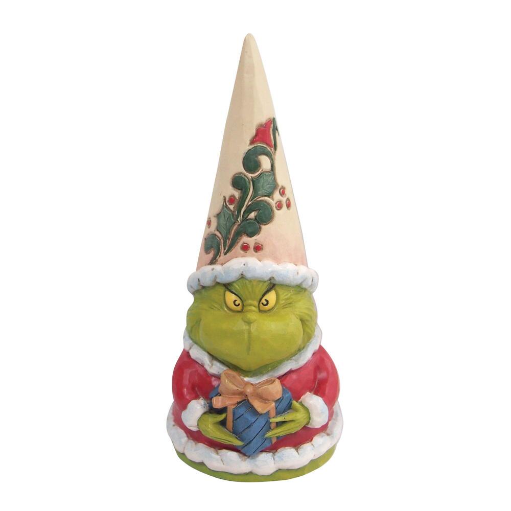 Grinch Gnome Holding Present