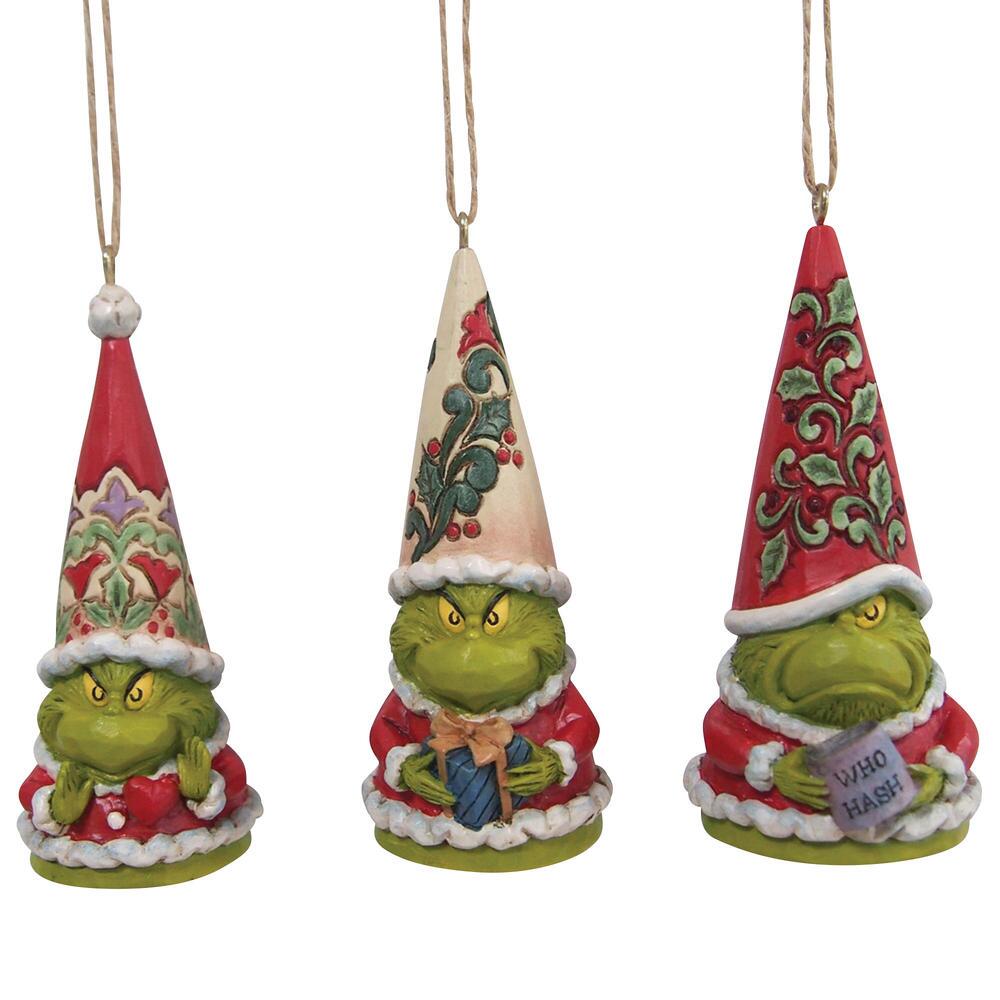 Grinch Gnome Ornaments Set of 3